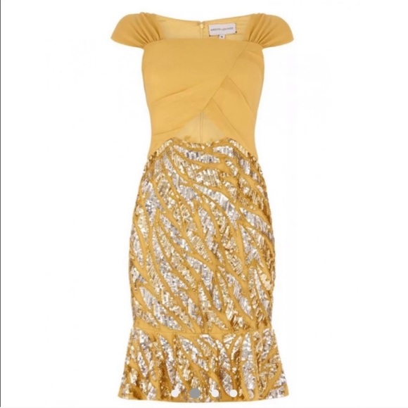 virgos lounge gold sequin dress Rent Virgos Lounge Gold Dress UK 14
